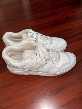 New Balance Kids White Lace-Up Sneakers